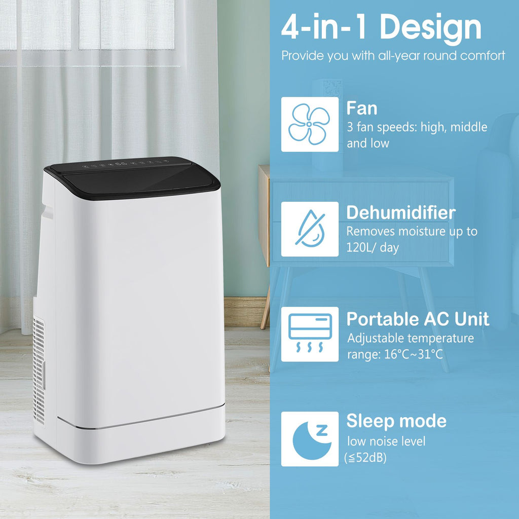 18000 BTU Portable Air Conditioner 4-In-1 with Remote Control