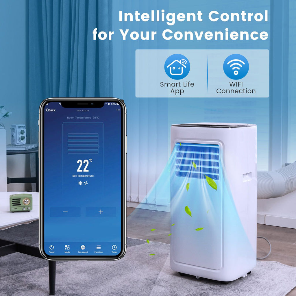 8000 BTU Portable Air Conditioner with Dehumidifier Fan and Sleep Mode