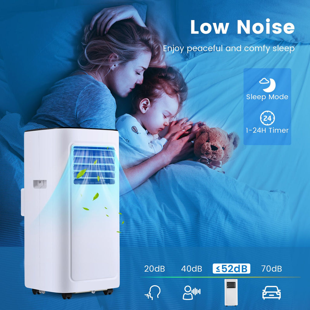 8000 BTU Portable Air Conditioner with Dehumidifier Fan and Sleep Mode