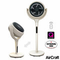 LUME Ultra Quiet 2 in 1 Air Circulator Fan with Remote & LED Backlight in Stone White