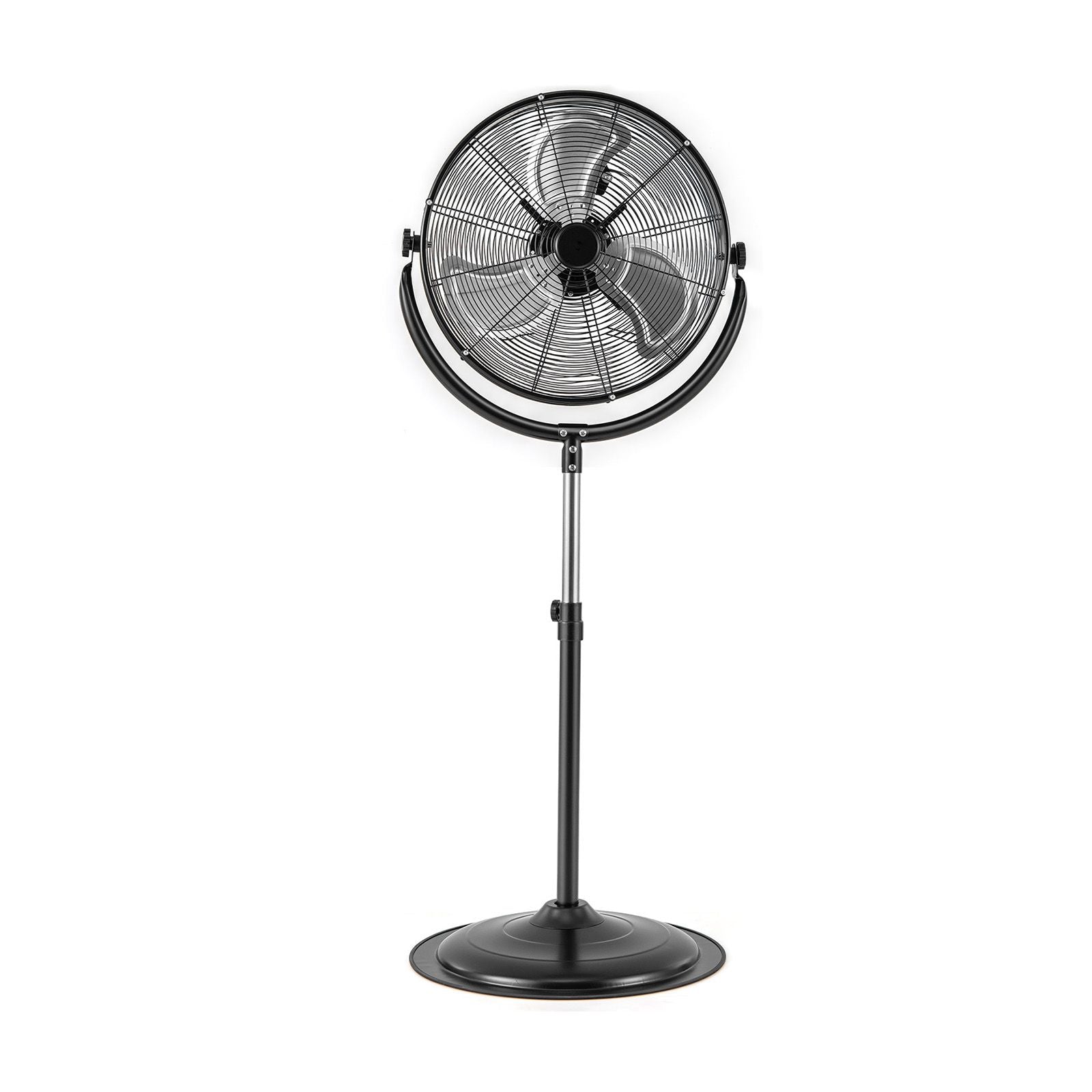 Industrial Standing Fan with 3 Speeds 360° Tilt and Adjustable Height