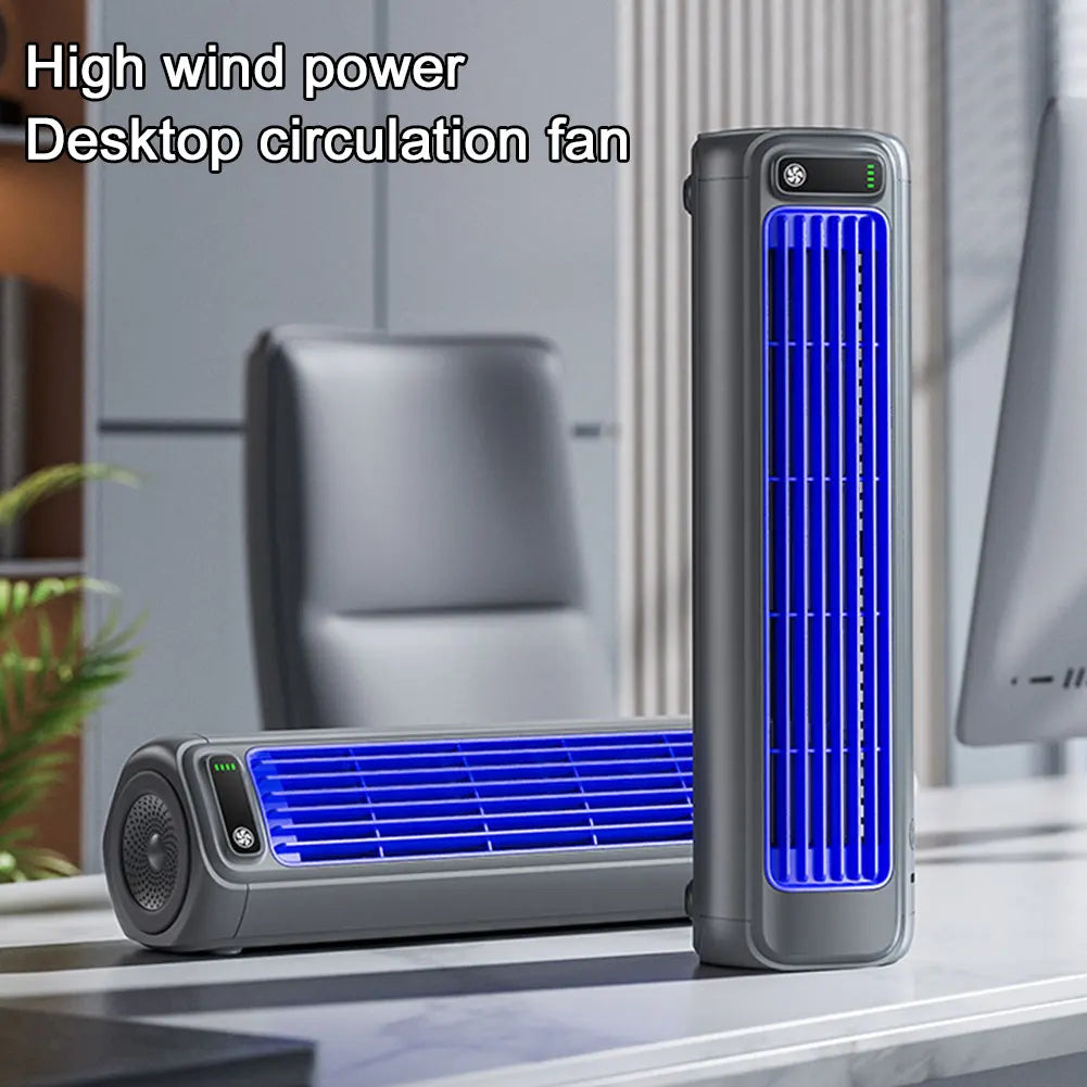 Portable Air Conditioner Fan 2000/1200Mah Quiet Desk Fan Tower Fan Wall Mount Electric Fan 3 Speed Rechargeable for Home Bedroom