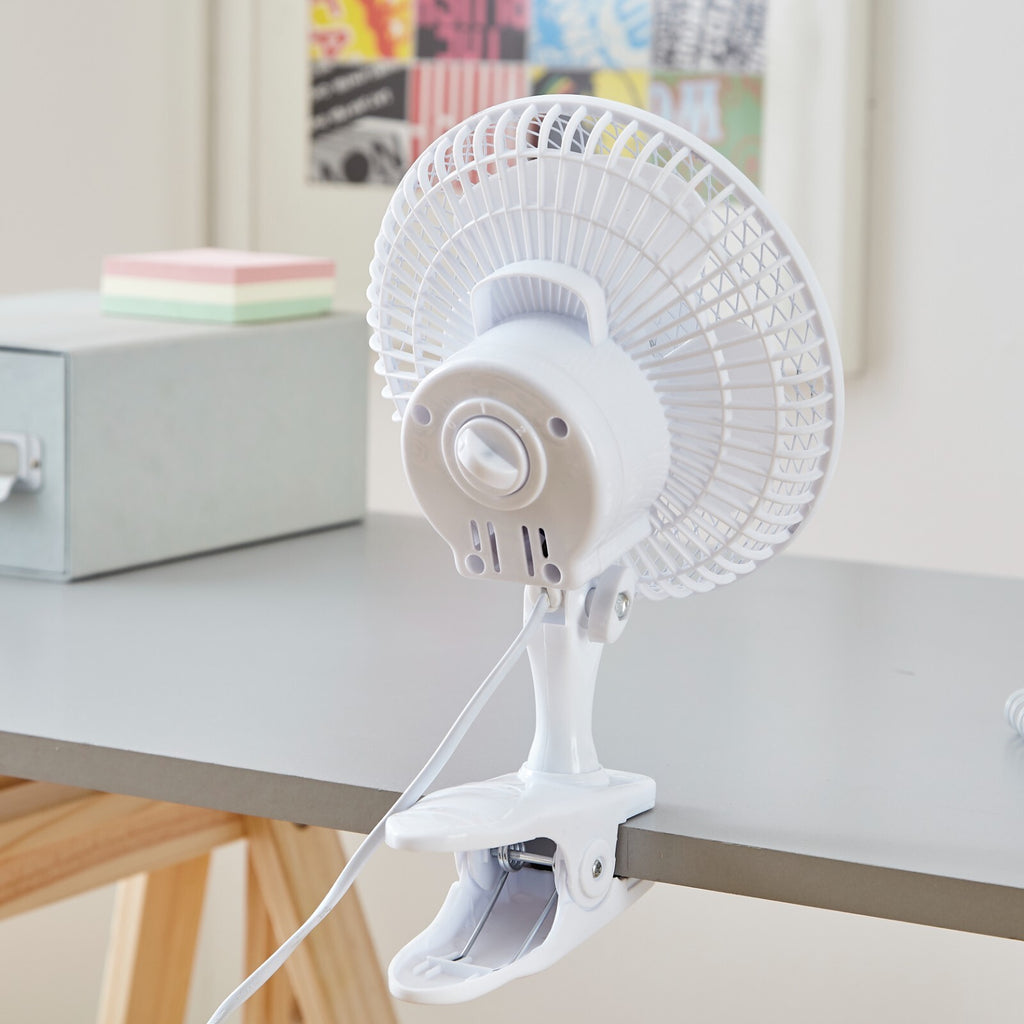 Neo Mini Fan Portable Desktop Clip Base Mount Desk 2 Speed 360 Adjustable Cool