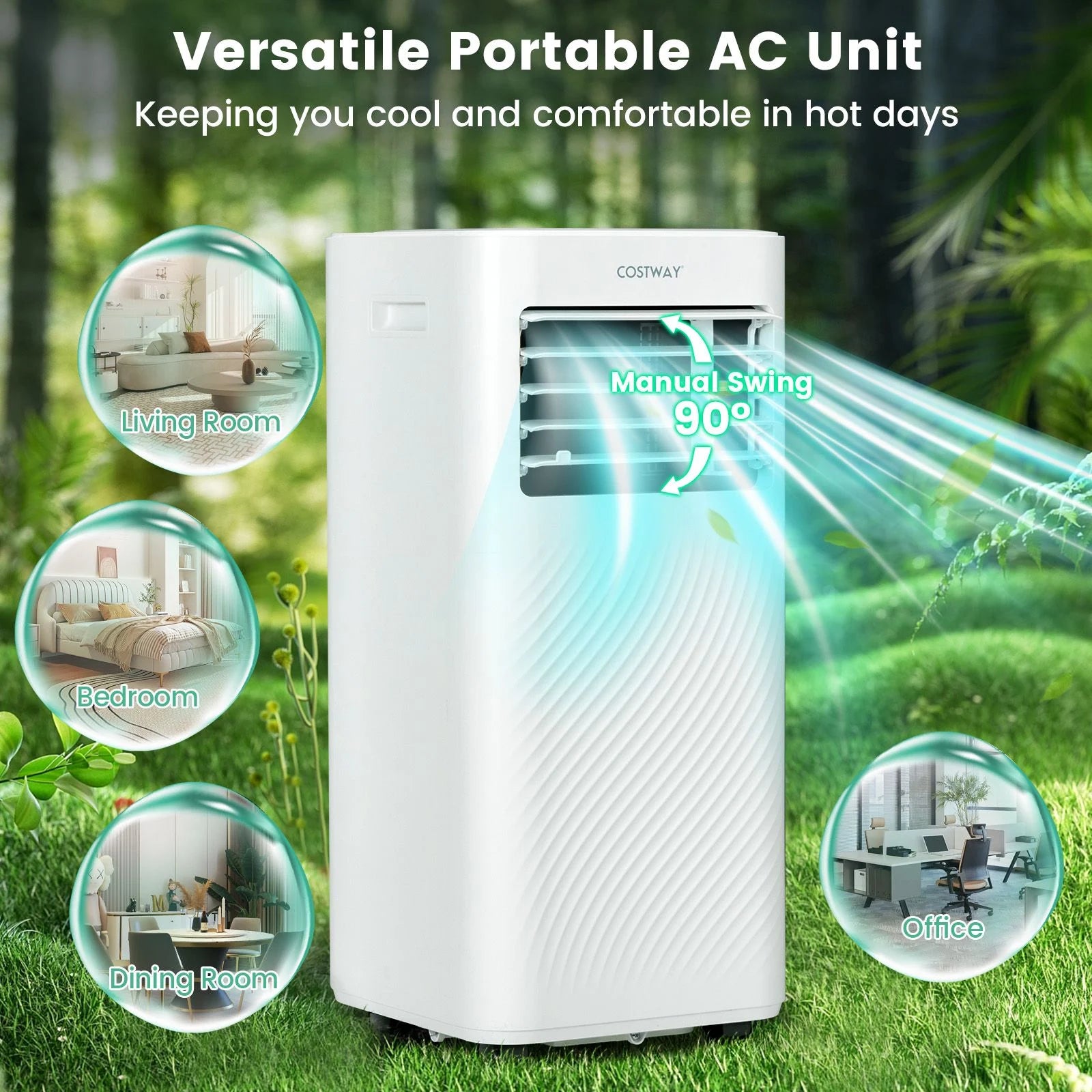 9000 BTU 3-In-1 Portable Air Conditioner with Sleep Mode