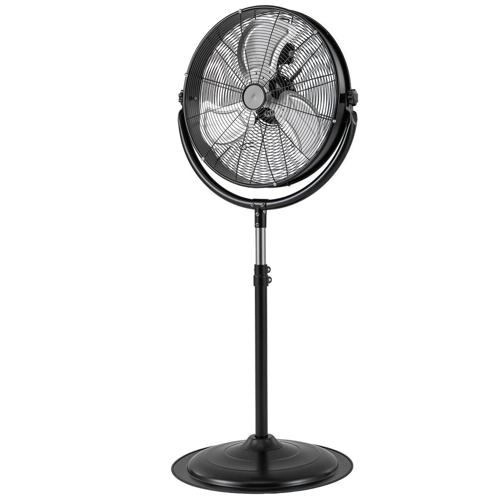 Industrial Standing Fan with 3 Speeds 360° Tilt and Adjustable Height