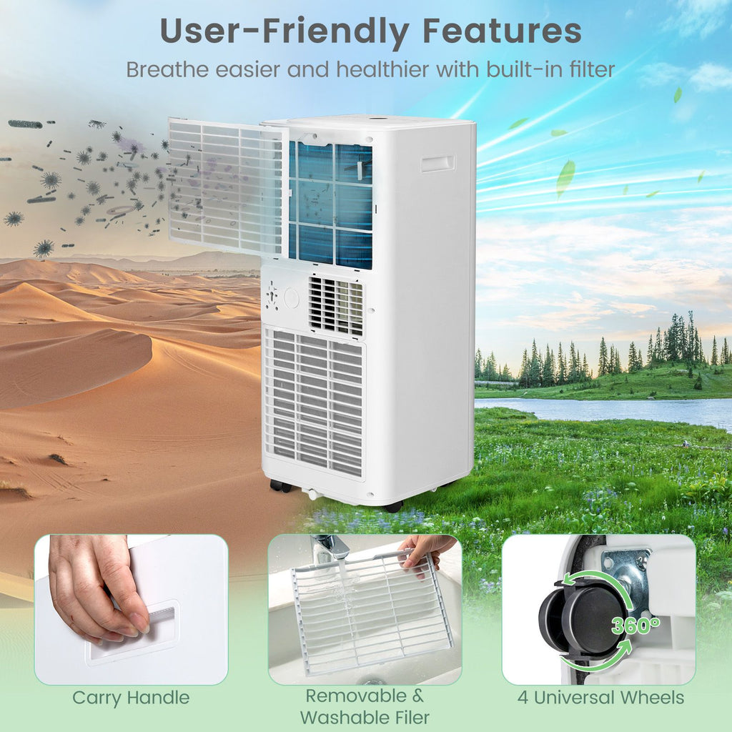 9000 BTU 3-In-1 Portable Air Conditioner with Sleep Mode