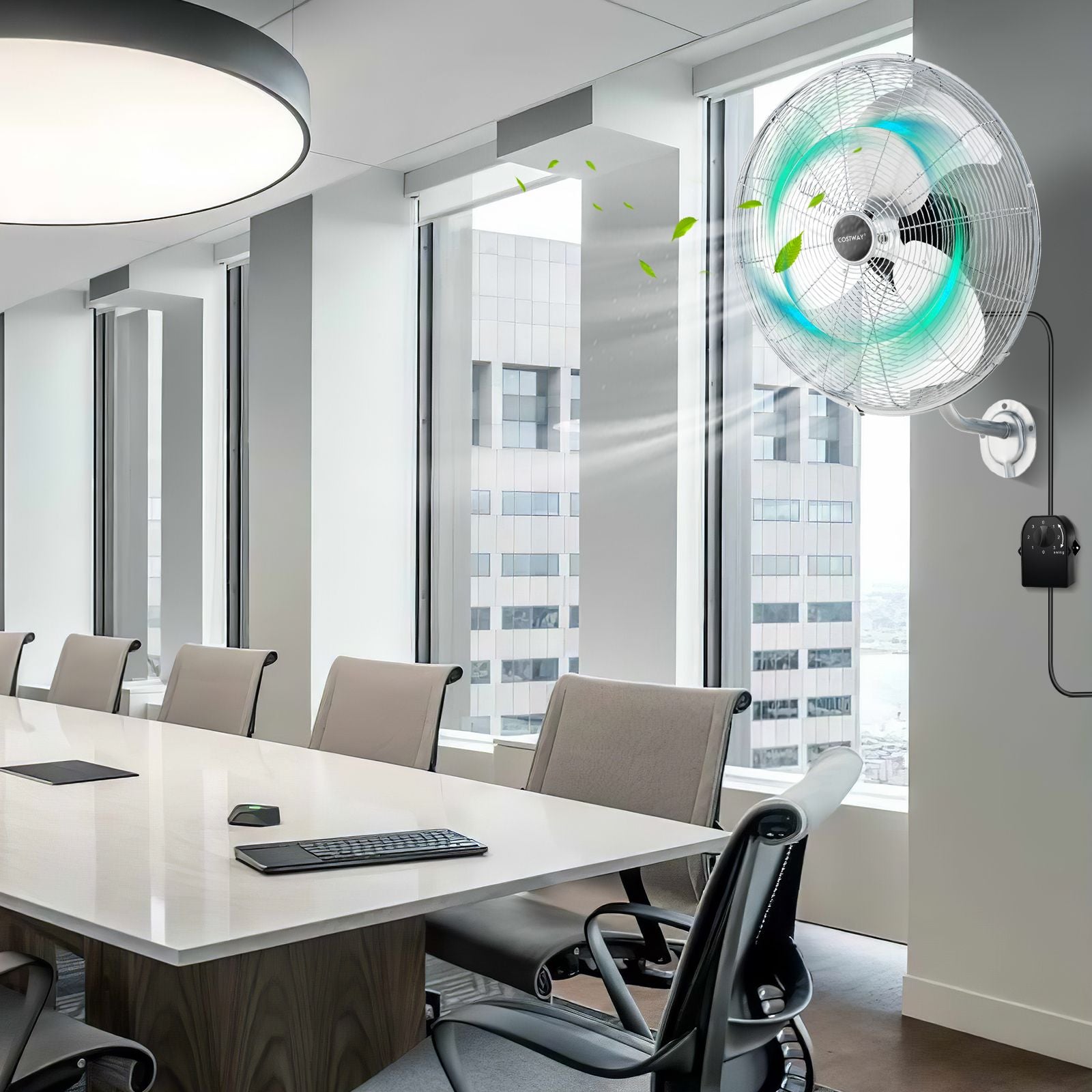 20 Inch Heavy Duty Metal Wall Mount Fan with 3 Fan Speeds