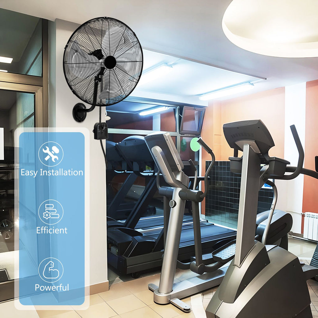 20 Inch Heavy Duty Metal Wall Mount Fan with 3 Fan Speeds