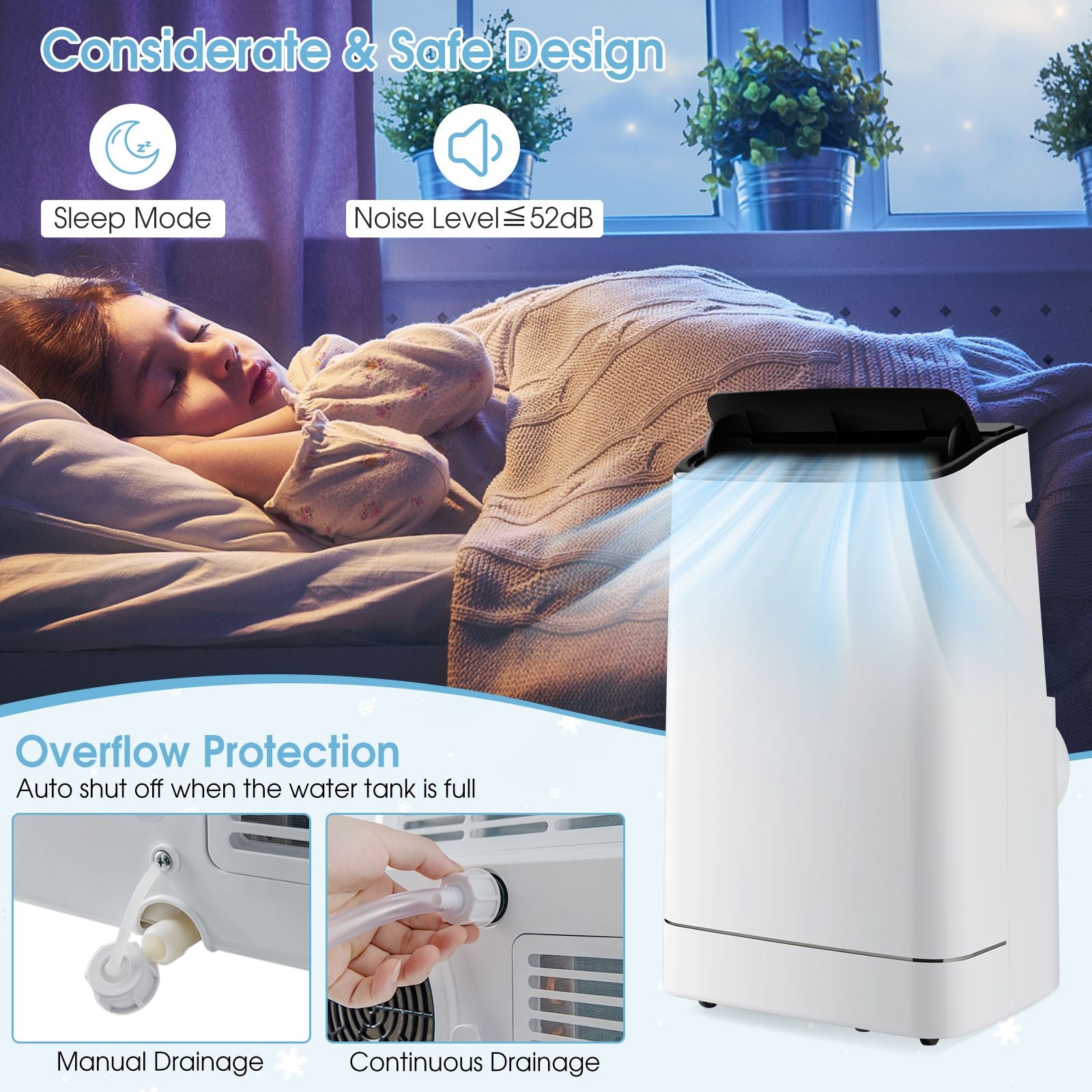 18000 BTU Portable Air Conditioner 4-In-1 with Remote Control