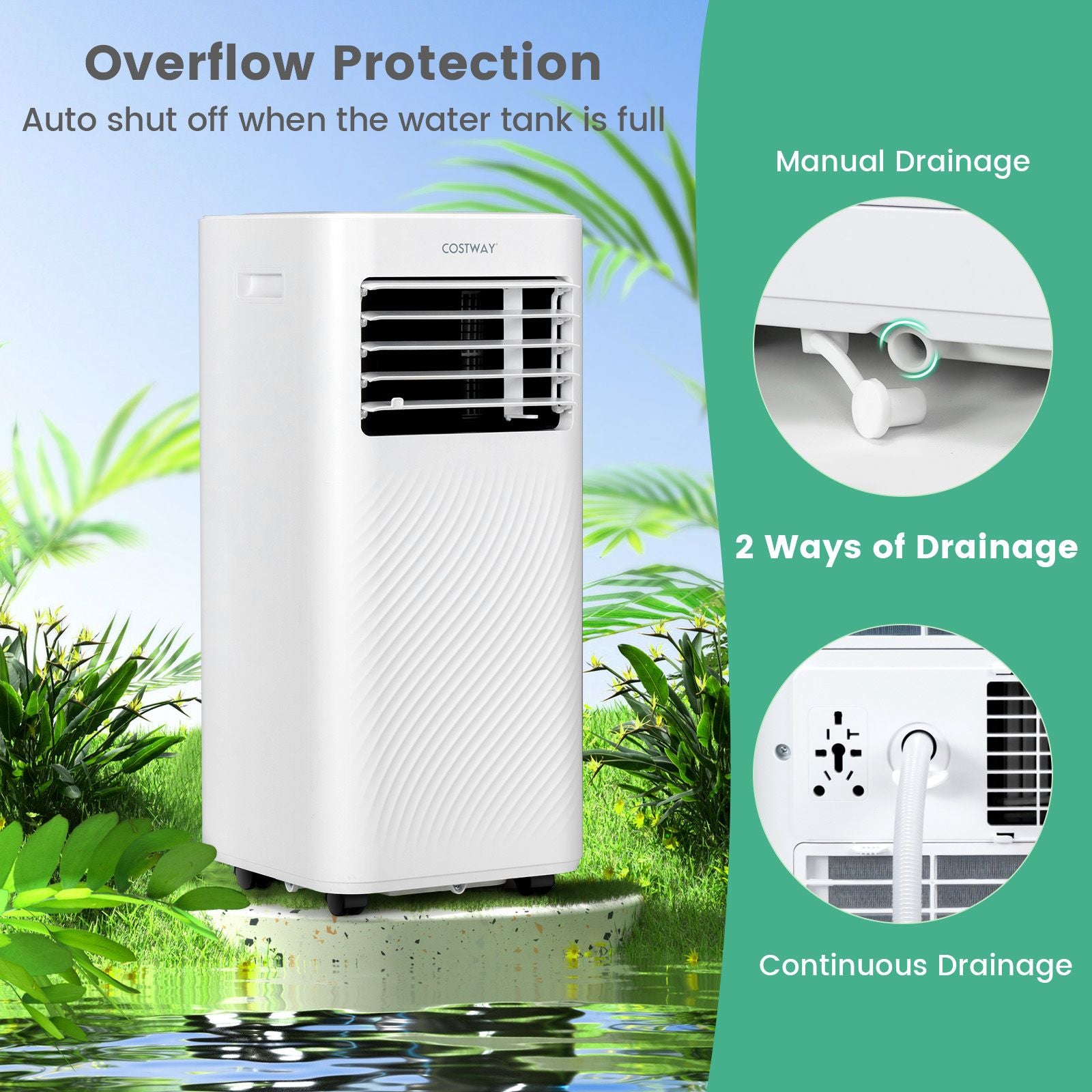 9000 BTU 3-In-1 Portable Air Conditioner with Sleep Mode