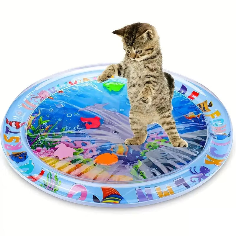 Pet Sensory Water Mat Thickened Inflatable Sea Ocean Water Mat for Cat Pet Supplies Cleaning Cooling Mat Cat Pets Accessories