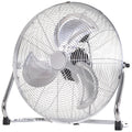 20" Chrome Metal Floor Fan with Tilting, High Velocity, 3 Speed, Portable Gym Fan for Home Office