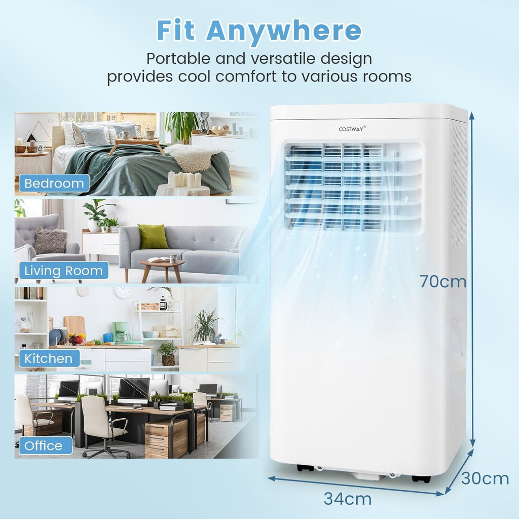 9000 BTU 4-In-1 Portable Air Conditioner with Sleep Mode